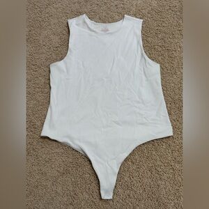 NUUDS Ribbed Crewneck Tank Bodysuit XXL